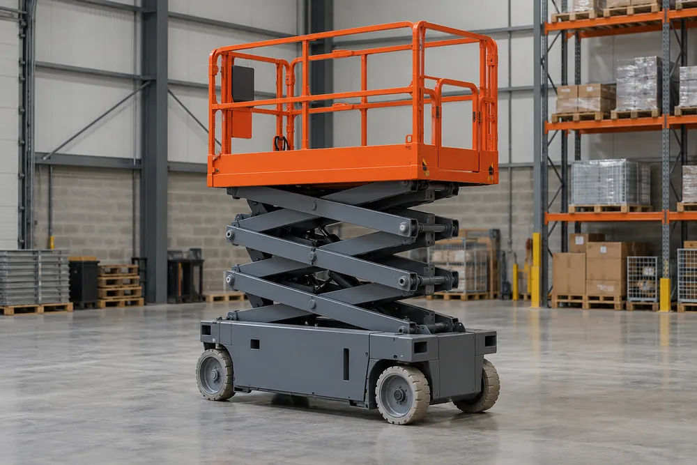 Scissor Lift Hire in a UK commercial setting