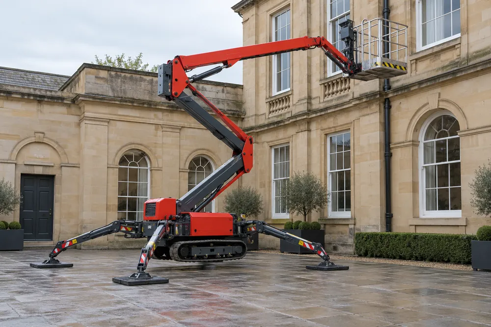 Spider Lift Hire in a UK commercial setting